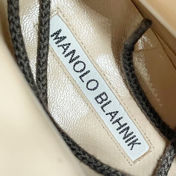 Manolo Blahnik Y2K Taupe Suede Oklamod Timberland Lace-Up Ankle Boots IT 37 - Picture 10 of 10